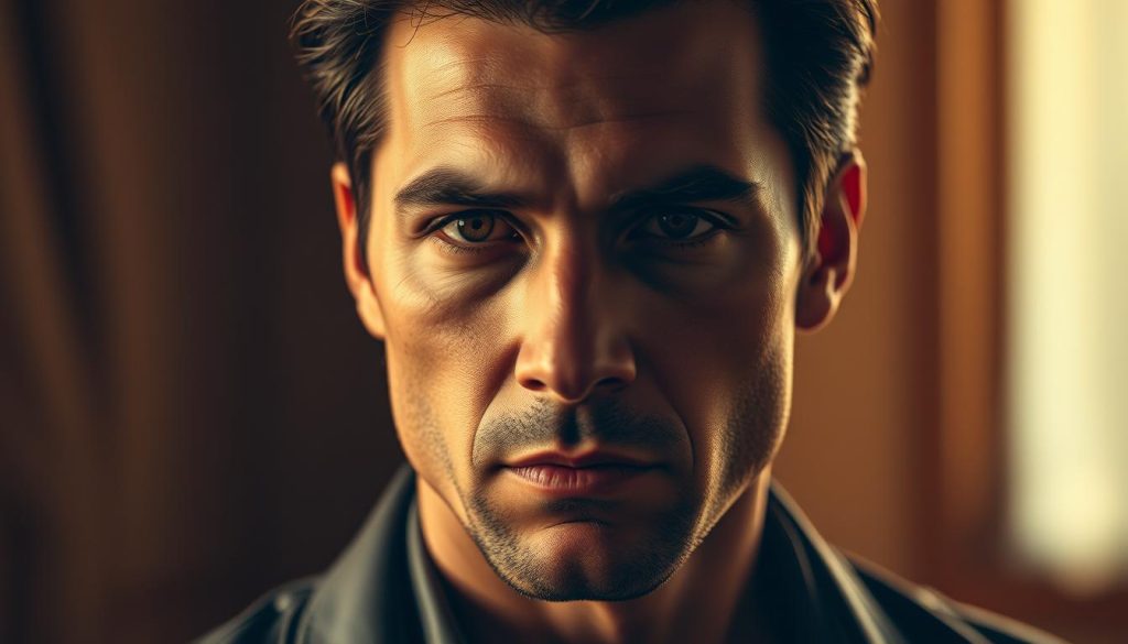 A portrait of a versatile and charismatic actor, captured in a dramatic, cinematic style. The actor's face is illuminated by warm, natural lighting, accentuating their sharp features and intense gaze. The background is softly blurred, placing the focus on the subject's expression and emotive presence. The lighting and composition evoke a sense of introspection and captivating magnetism, inviting the viewer to imagine the character's untold stories and depth of emotion. The image exudes a timeless, classic quality, reflecting the enduring appeal and talent of the actor. A portrait of a versatile and charismatic actor, captured in a dramatic, cinematic style. The actor's face is illuminated by warm, natural lighting, accentuating their sharp features and intense gaze. The background is softly blurred, placing the focus on the subject's expression and emotive presence. The lighting and composition evoke a sense of introspection and captivating magnetism, inviting the viewer to imagine the character's untold stories and depth of emotion. The image exudes a timeless, classic quality, reflecting the enduring appeal and talent of the actor.