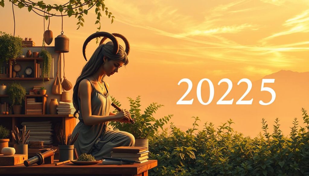 A tranquil scene of the Virgo zodiac sign in the year 2025. In the foreground, a meticulous and hardworking Virgo figure is engrossed in their tasks, surrounded by organized workspaces and carefully curated tools. The middle ground features a lush, verdant garden, symbolizing the Virgo's deep connection to nature and their appreciation for practical, sustainable living. In the background, a serene, amber-hued sky with wispy clouds hints at the Virgo's introspective nature and their ability to find opportunities amidst life's challenges. Warm, diffused lighting casts a contemplative glow over the scene, capturing the Virgo's perseverance and their readiness to embrace the new possibilities that 2025 will bring. A tranquil scene of the Virgo zodiac sign in the year 2025. In the foreground, a meticulous and hardworking Virgo figure is engrossed in their tasks, surrounded by organized workspaces and carefully curated tools. The middle ground features a lush, verdant garden, symbolizing the Virgo's deep connection to nature and their appreciation for practical, sustainable living. In the background, a serene, amber-hued sky with wispy clouds hints at the Virgo's introspective nature and their ability to find opportunities amidst life's challenges. Warm, diffused lighting casts a contemplative glow over the scene, capturing the Virgo's perseverance and their readiness to embrace the new possibilities that 2025 will bring.
