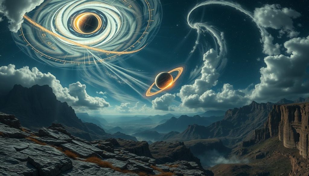 Panoramic astrological landscape depicting the celestial sphere and its celestial bodies. Dramatic lighting illuminates the night sky, with swirling clouds and beams of light emanating from the stars and planets. In the foreground, a rugged, mountainous terrain serves as a grounding element, while the middle ground features ancient astrological symbols and celestial charts carved into the rock. The overall atmosphere conveys a sense of mystery, wonder, and the interconnectedness of the cosmos. Rendered in a realistic, photographic style with a wide-angle lens to capture the expansive, panoramic nature of the scene. Panoramic astrological landscape depicting the celestial sphere and its celestial bodies. Dramatic lighting illuminates the night sky, with swirling clouds and beams of light emanating from the stars and planets. In the foreground, a rugged, mountainous terrain serves as a grounding element, while the middle ground features ancient astrological symbols and celestial charts carved into the rock. The overall atmosphere conveys a sense of mystery, wonder, and the interconnectedness of the cosmos. Rendered in a realistic, photographic style with a wide-angle lens to capture the expansive, panoramic nature of the scene.