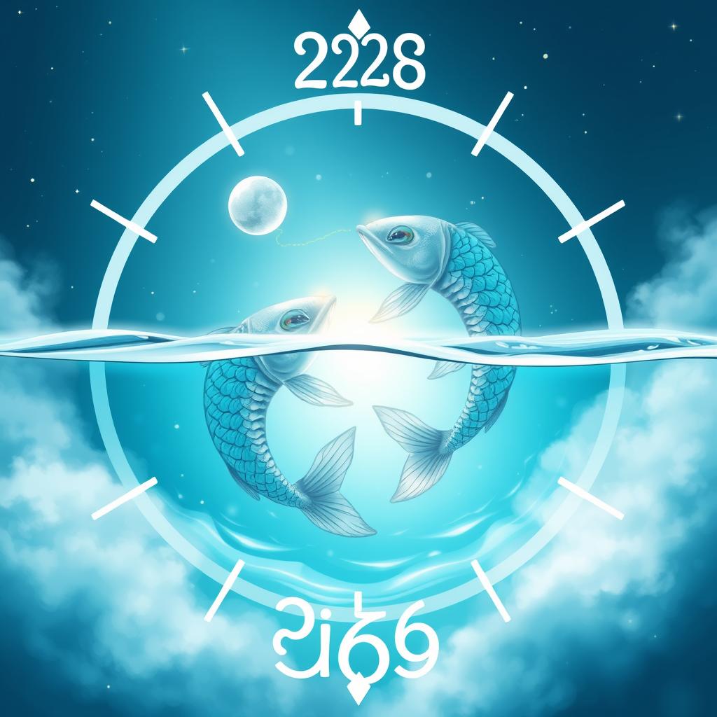 Símbolo de Piscis con elementos de claridad y fuerza renovada para el horóscopo 2026