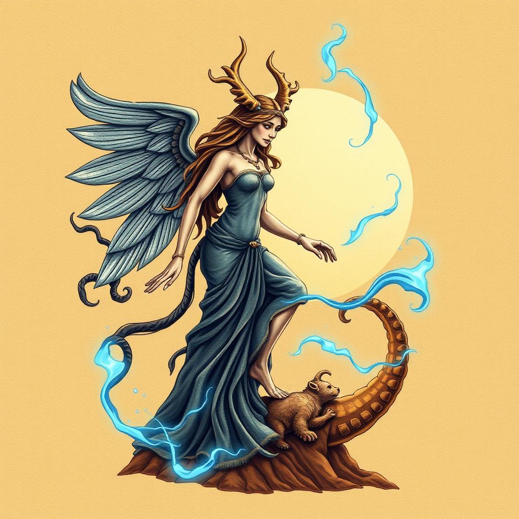 Símbolo de Virgo con elementos de liberación y flujo para el horóscopo 2026